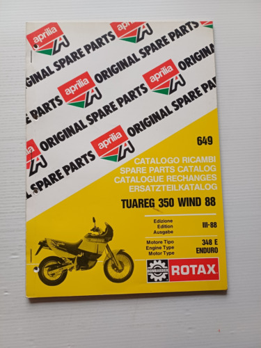 Aprilia Tuareg Wind 350 1988 catalogo ricambi MOTORE Rotax 348 …