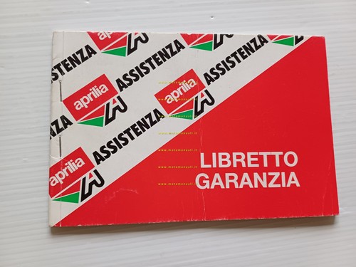 Aprilia tutti modelli anni 90 libretto tessera garanzia NUOVO originale