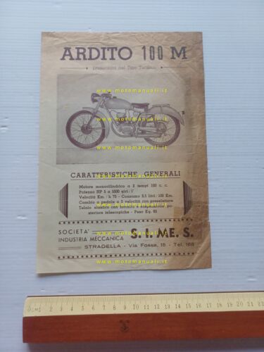 Ardito 100 M anni 50 depliant italiano originale