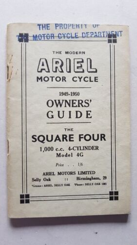Ariel Square Four 1000 De Luxe mod. 46 1949-50 manuale …