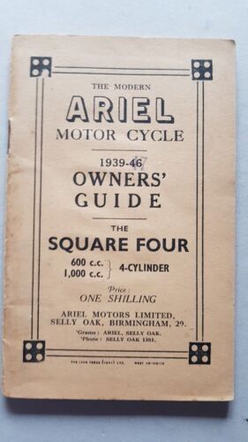 Ariel Square Four 600-1000 1939-47 manuale uso moto originale