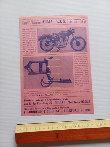 ARMA AJS 350 GL3 modificato depliant ITALIANO originale