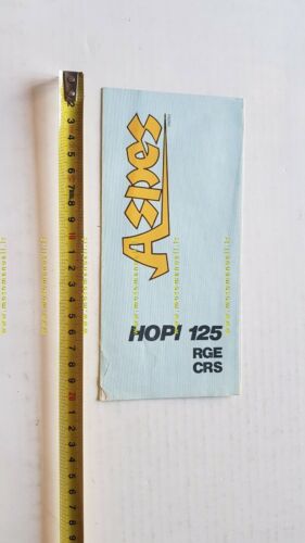 Aspes HOPI 125 RGE CRS 1973 depliant originale moto brochure