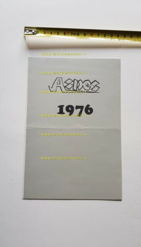 Aspes produzione Regolarit Cross Strada 1976 depliant originale moto brochure