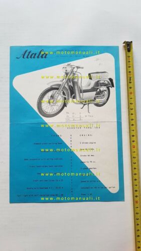 Atala 75 Scooter Tipo 115 A anni 60 depliant originale …