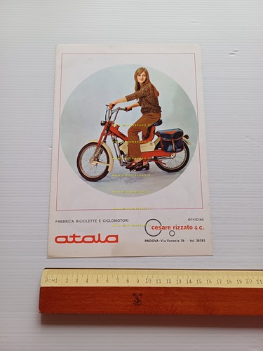 Atala produzione ciclomotori anni 60 depliant italiano originale