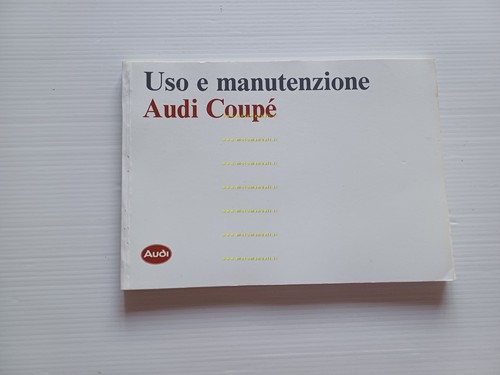 Audi Coupè - Coupè Quattro 1990 manuale uso manutenzione libretto …