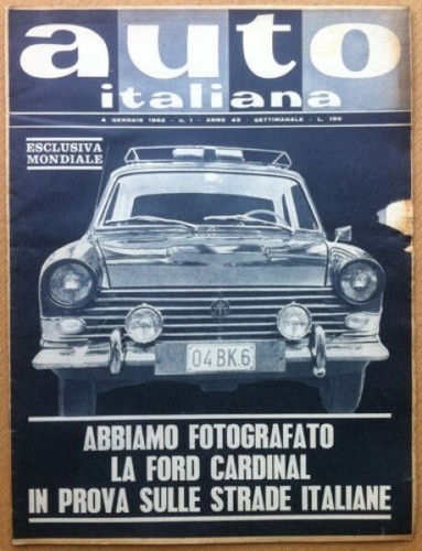 Auto Italiana - 1962 n° 1 - Ford Cardinal - …