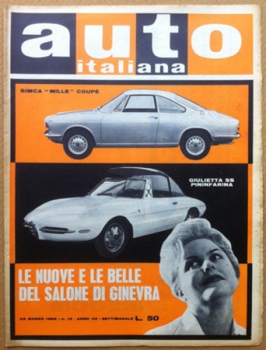 Auto Italiana - 1962 n° 13 - Simca 1000 coupé …