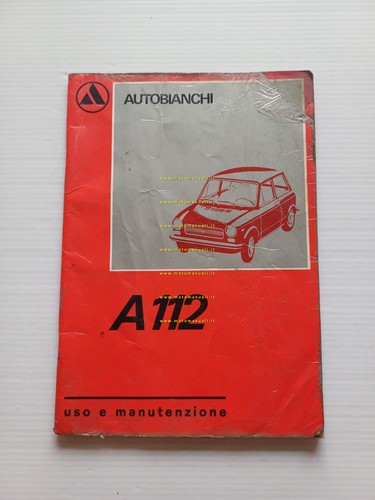 Autobianchi A 112 1a serie 1970 manuale uso manutenzione originale