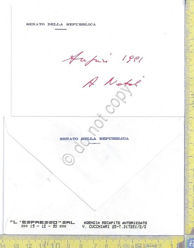 Autografo - Autograph - Aldo Natoli - Messina - Roma …