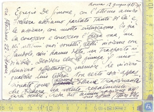 Autografo - Autograph - Ettore Veo - Giornalista e Scrittore …
