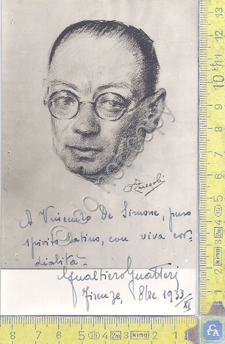 Autografo - Autograph - Gualtiero Guatteri - Scrittore