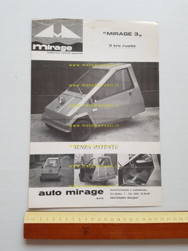 Automirage Mirage 3 50 microauto depliant originale ITALIANO