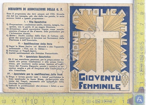 Azione Cattolica Italiana - Gioventù Femminile di Tempio - 1936