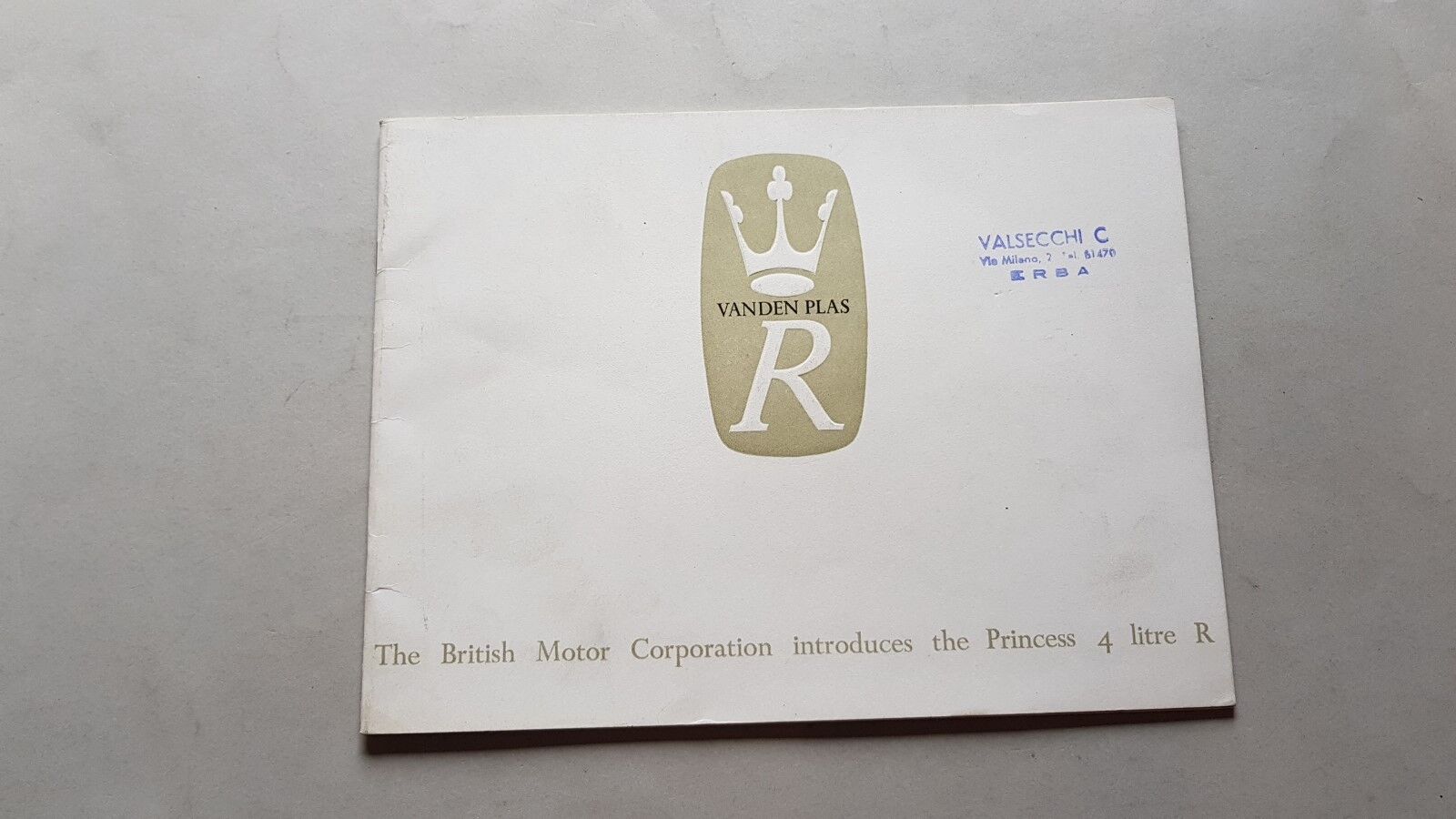 B.M.C. Vanden Plas Princess 4-Litre R depliant inglese originale auto