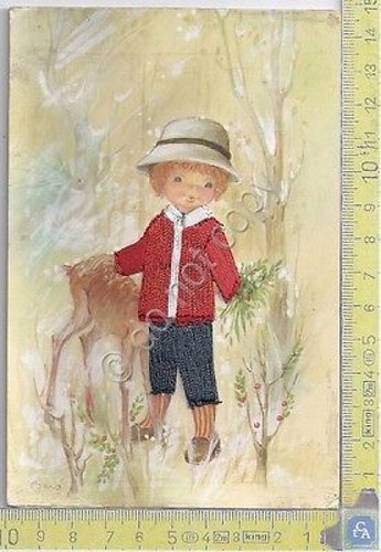 Bambino e cervo ricamata - brodee Child Embroidered and illustrated …