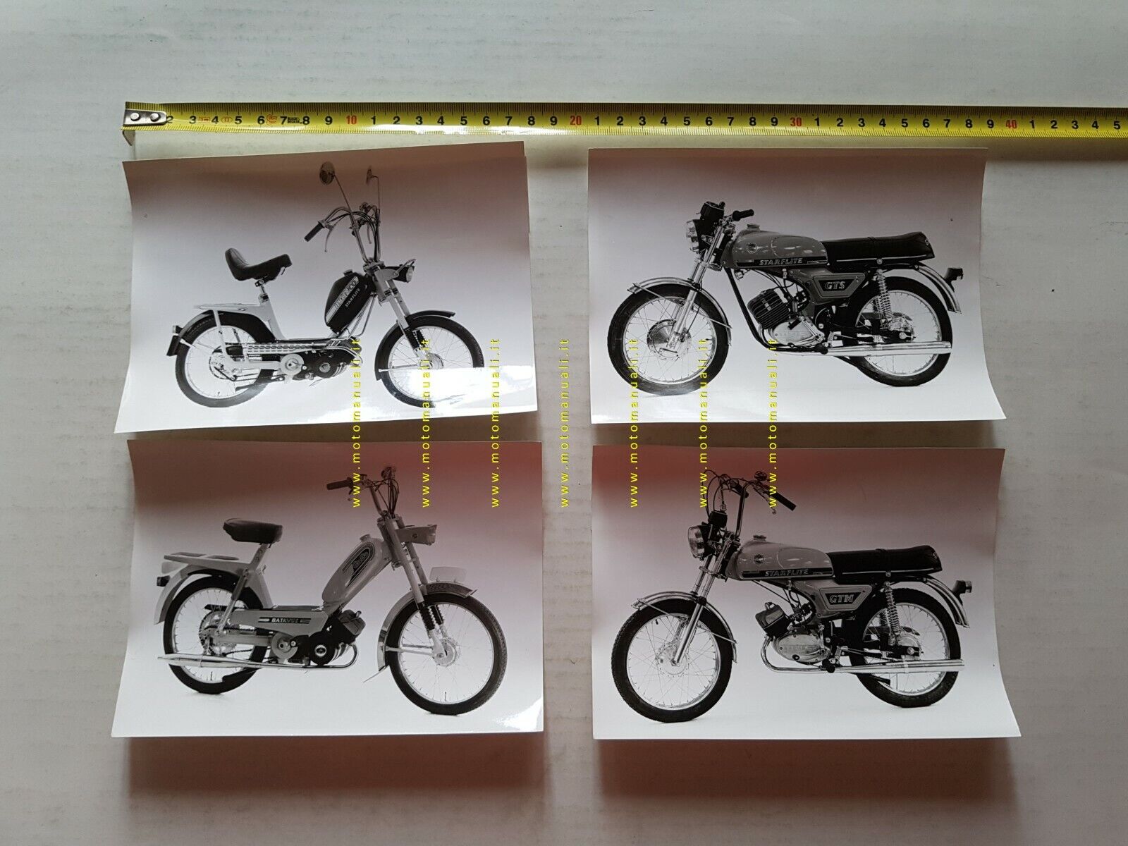 BATAVUS lotto 4 foto moto anni 70 da cartella stampa …