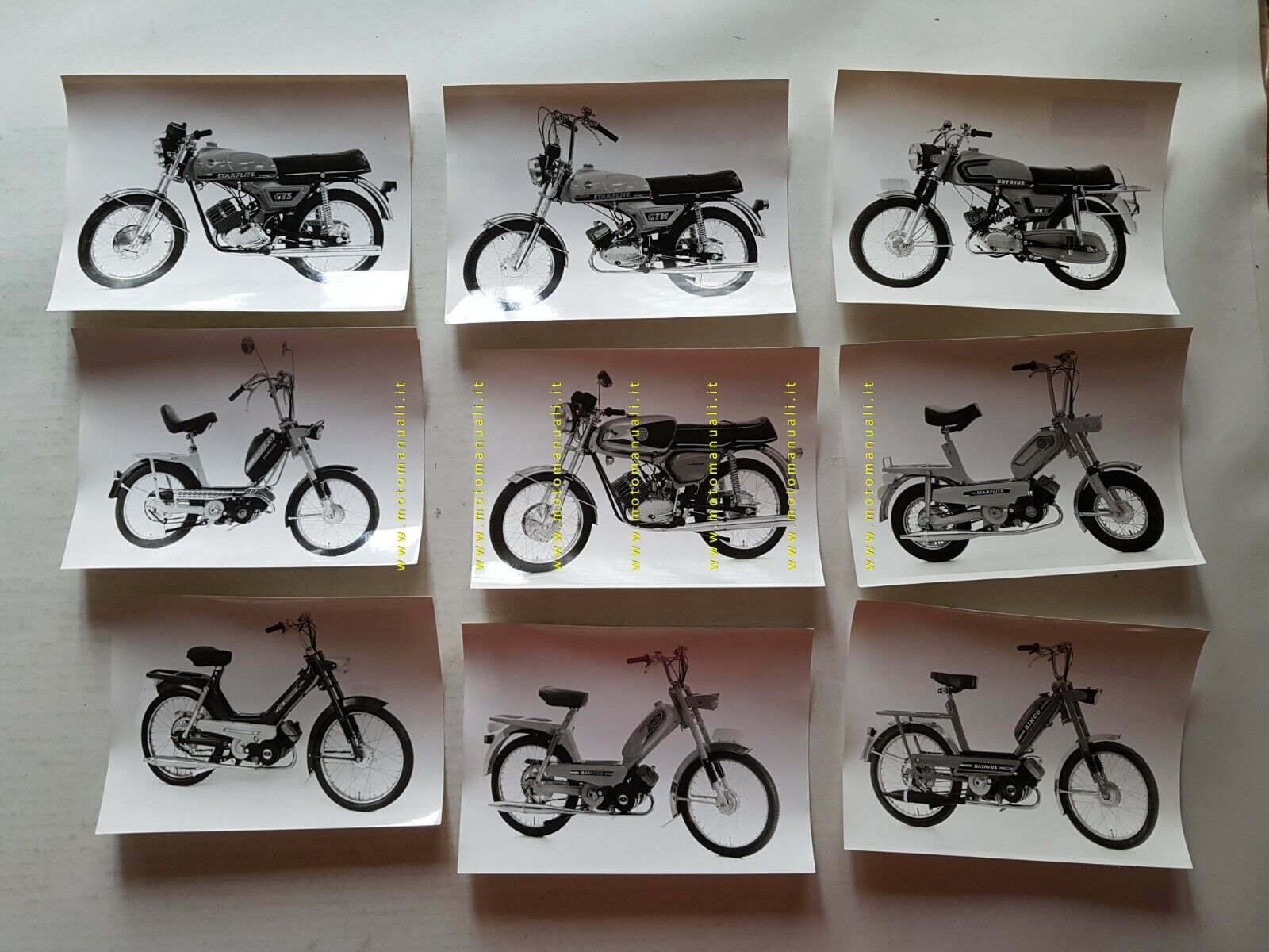 BATAVUS lotto 9 foto moto anni 70 da cartella stampa …