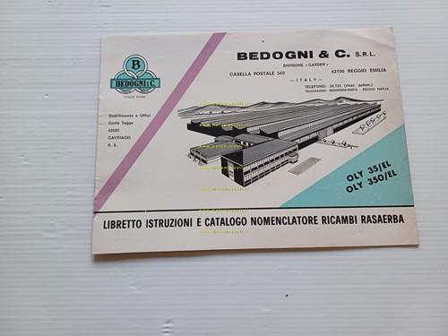 Bedogni rasaerba Oly 35 350 EL manuale uso + catalogo …