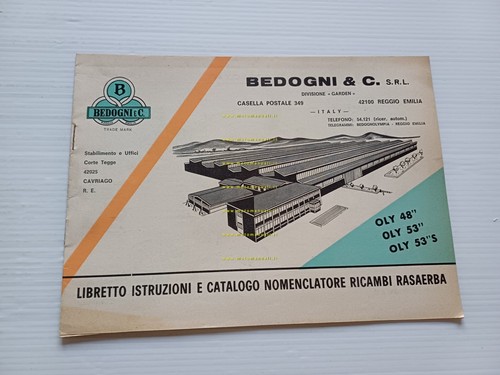 Bedogni Trattorino rasaerba Oly 48 53 manuale uso + catalogo …
