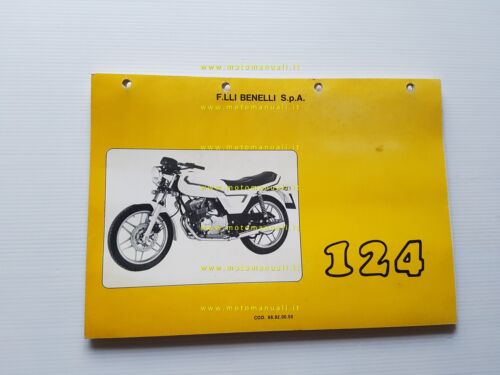 Benelli 124 1982 catalogo ricambi originale spare parts catalogue