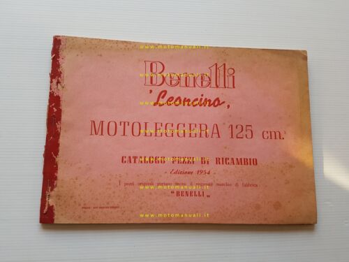 Benelli 125 Leoncino 1954 catalogo ricambi originale spare parts catalogue