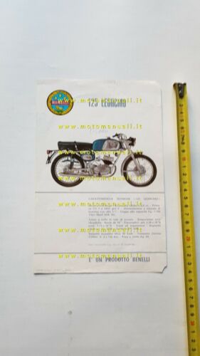 Benelli 125 Leoncino 1968 depliant italiano moto originale brochure