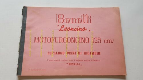 Benelli 125 Leoncino Motocarro 1953 catalogo ricambi spare parts catalogue