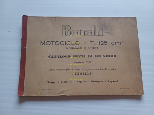 BENELLI 125 Sport - Normale 1960 catalogo ricambi originale