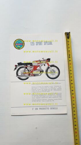 Benelli 125 Sport Special 1968 depliant originale italiano moto brochure