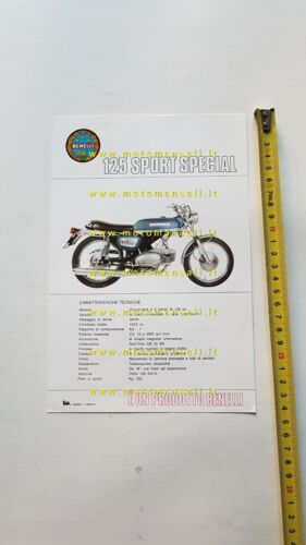 Benelli 125 Sport Special 1972 depliant originale italiano moto brochure