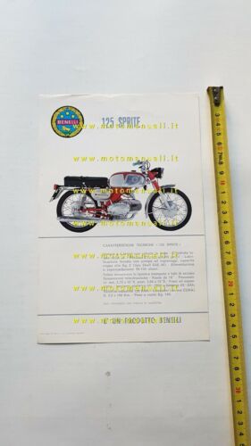 Benelli 125 Sprite 1969 depliant originale italiano moto brochure