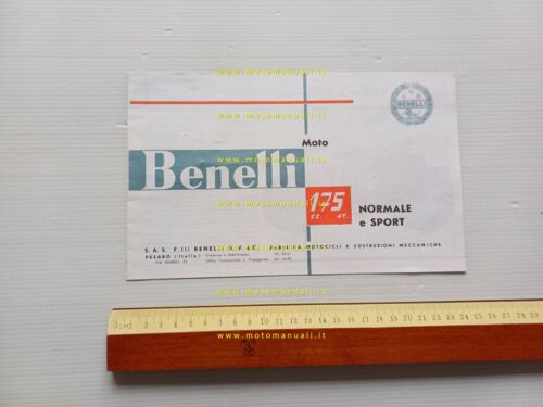 Benelli 175 Normale - Sport 1961 Depliant italiano originale