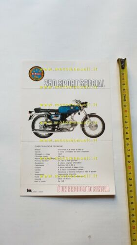 Benelli 250 Sport Special 1971 depliant originale italiano moto brochure