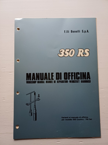 Benelli 350 RS 1977 Varianti Manuale Officina 750 Sei-500 Quattro …