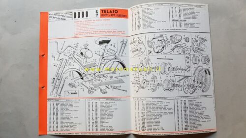 Benelli 49 Bobo 1969-70 catalogo ricambi TELAIO originale frame parts …