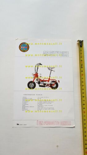 Benelli 49 City Bike 1972 depliant originale italiano ciclomotore brochure