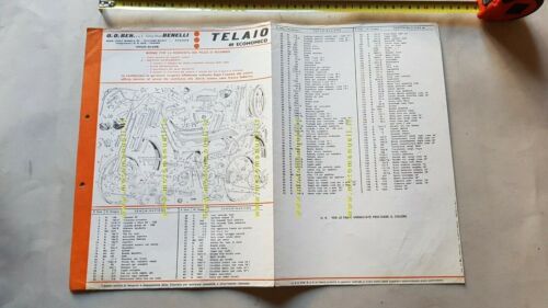 Benelli 49 ECONOMICO '66 catalogo ricambi TELAIO originale frame parts …