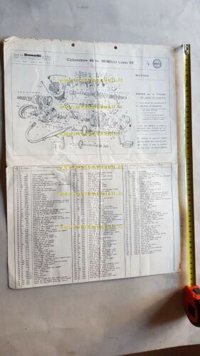 Benelli 49 LUSSO 3V 1963 catalogo ricambi originale spare parts …
