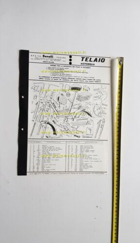 Benelli 49 Motorella 1969 catalogo ricambi TELAIO originale frame catalogue