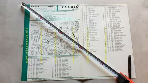 Benelli 49 Trial 1965 catalogo ricambi TELAIO originale frame parts …