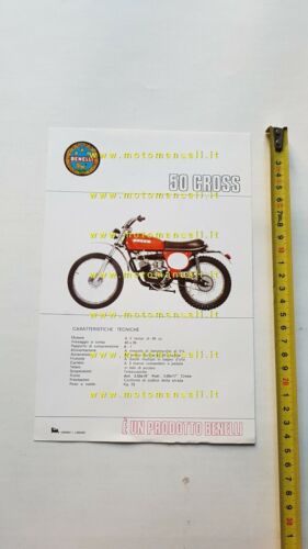 Benelli 50 Cross 1972 depliant originale italiano ciclomotore brochure