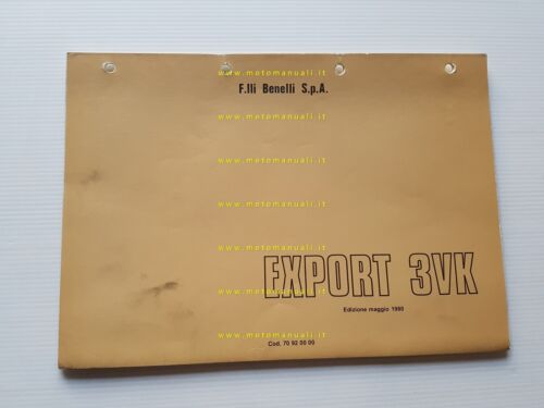 Benelli 50 Export 3V-K 1980 catalogo ricambi originale spare parts …