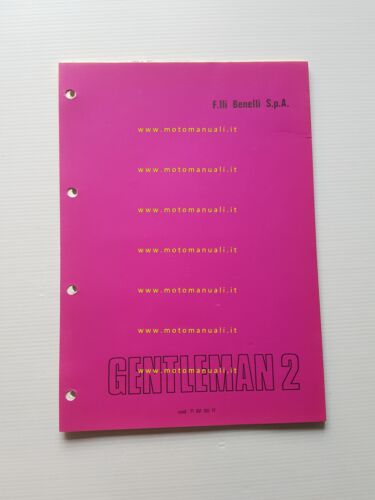 Benelli 50 Gentleman 2 1978 catalogo ricambi originale spare parts …