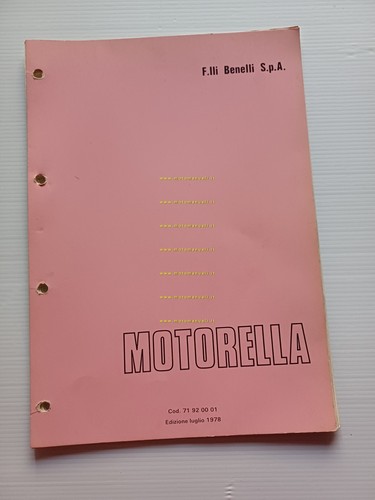 Benelli 50 Motorella 1978 catalogo ricambi originale spare parts list