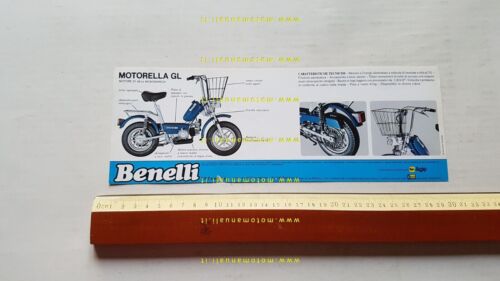 Benelli 50 Motorella GL - 50 G2 Pedali 1980 depliant …