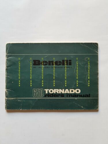 Benelli 650 Tornado 1970 manuale uso originale INGLESE ENGLISH owner's …