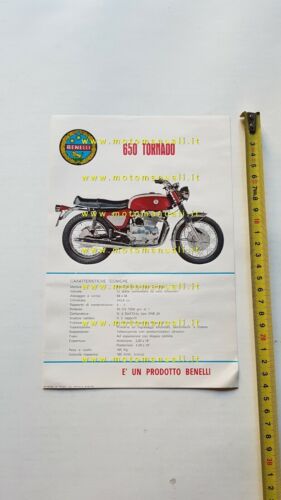 Benelli 650 Tornado 1970 Prototipo depliant originale italiano moto brochure