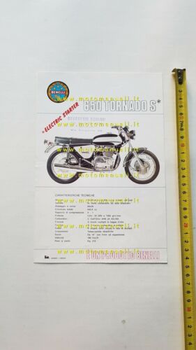 Benelli 650 Tornado S 1972 depliant originale italiano moto brochure